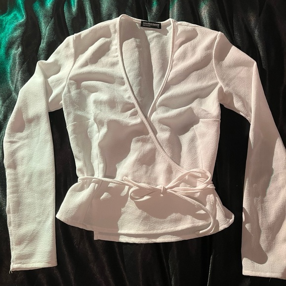 White Wrap Top - Picture 2 of 4